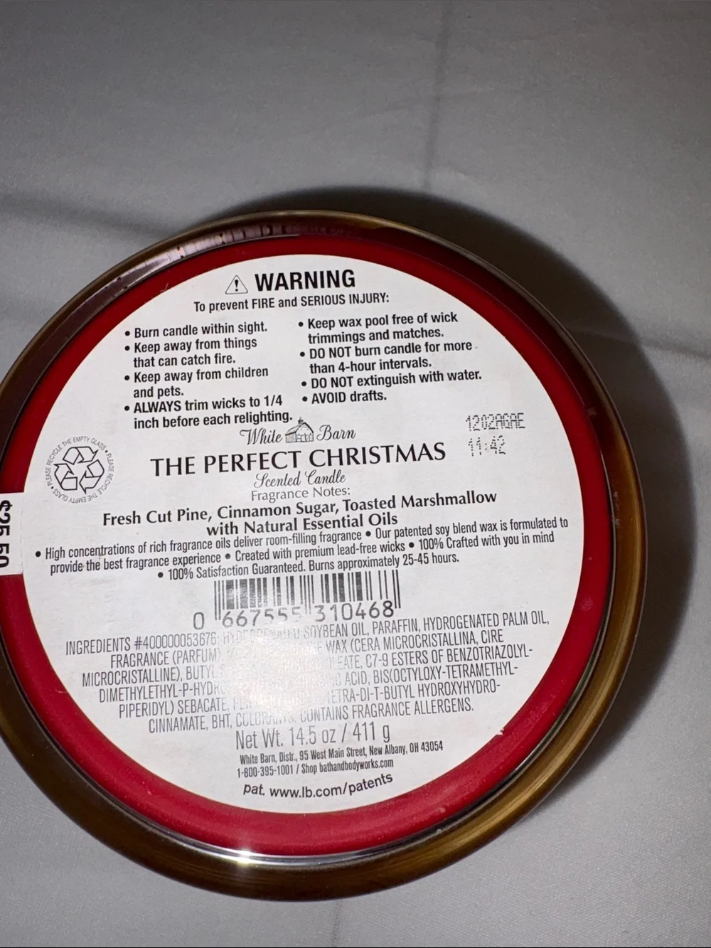 White Barn festive red